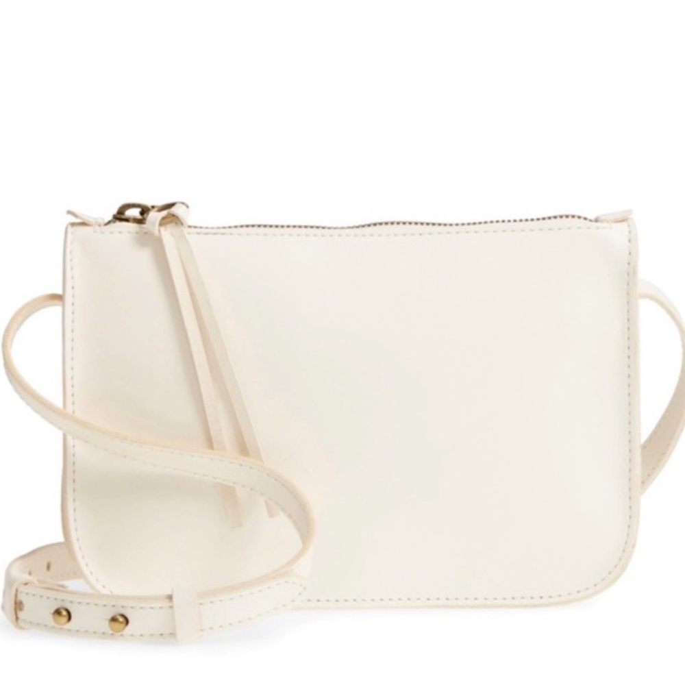 leather Madewell Simple Crossbody bag (cream)